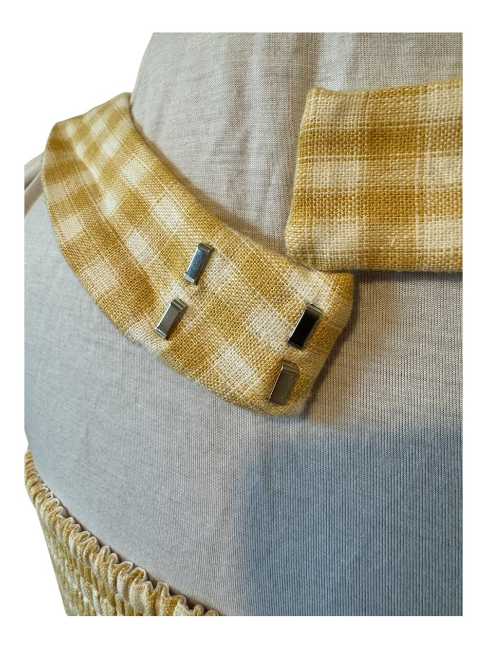 Camila Coelho Yellow Gingham Button-Front Dress - Picture 6 of 7